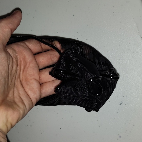 Kate Spade Didi Mesh Polka Dot PeepToe Size 9 black - Picture 6 of 12